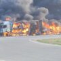 Недалеко от Балаково дотла сгорел большегруз