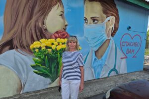 Мурал «Спасибо врачам» в Балаково отреставрирован