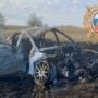Иномарка рядом с Балаково перевернулась и сгорела