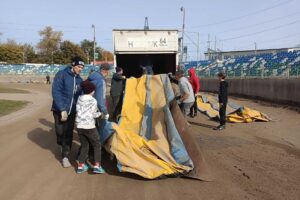 Стадион «Труд» в Балаково подготовили к зиме