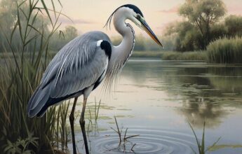 Балаковцы пытаются спасти раненую цаплю с озера Линёво