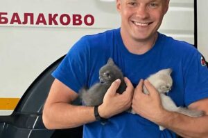 В балаковской пожарной части выросли хвостатые стажёры с дипломом о профпригодности