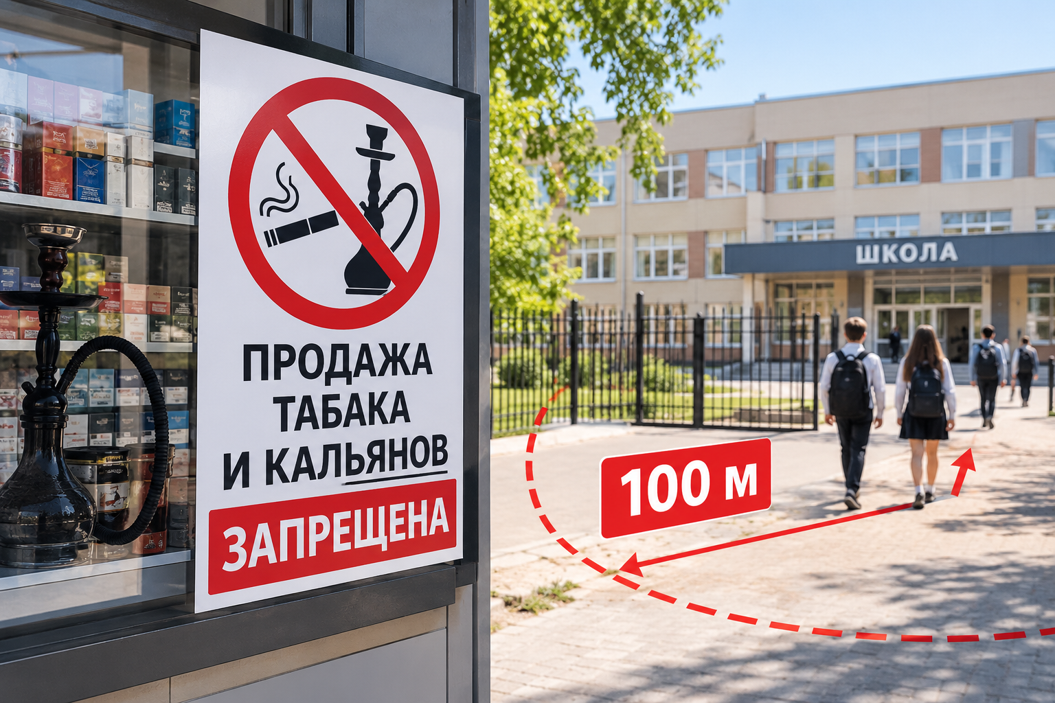 В Балаково ввели стометровый запрет на продажу табака и кальянов у школ